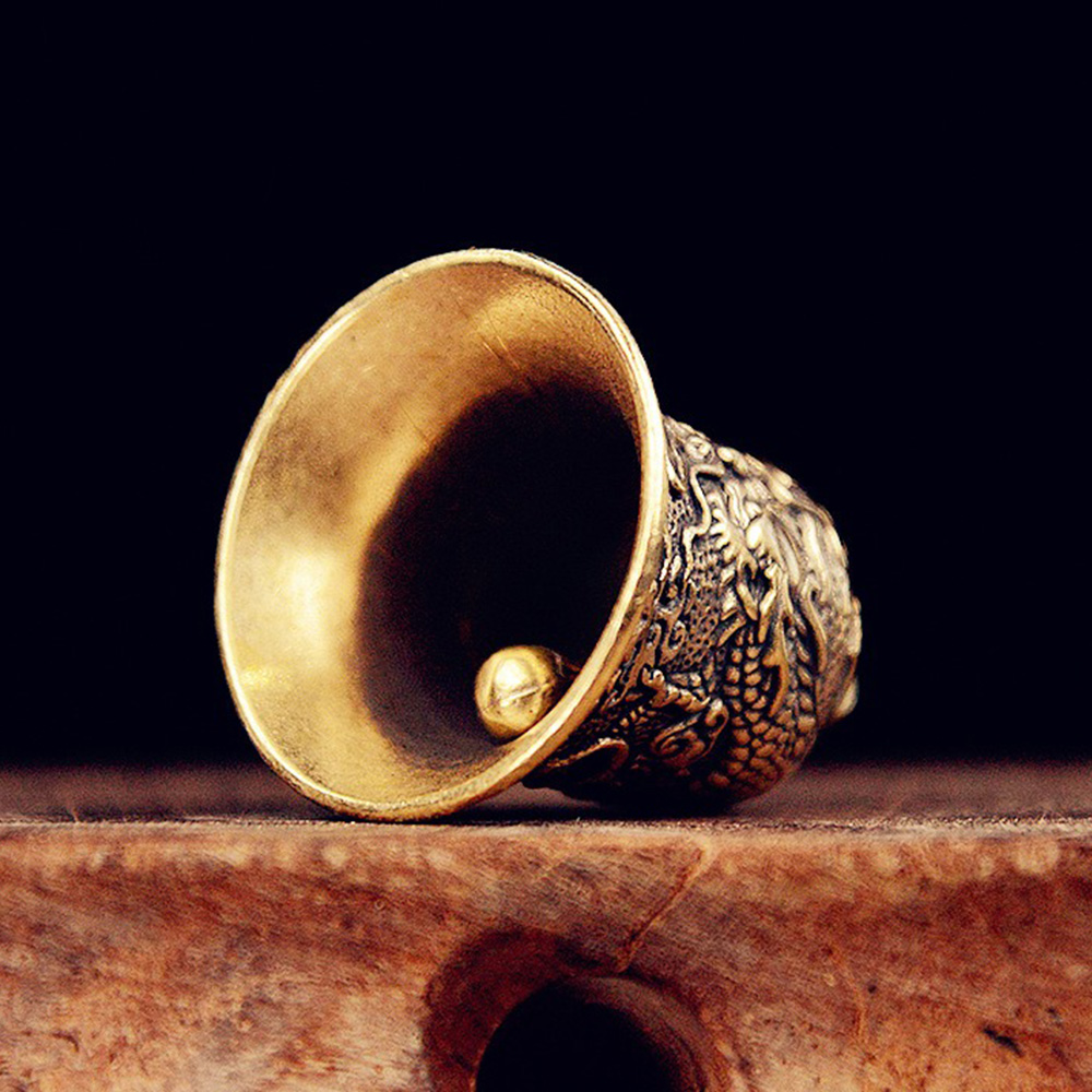 New Vintage Brass Bell Carved  - Vintage Collectible Bells review and price