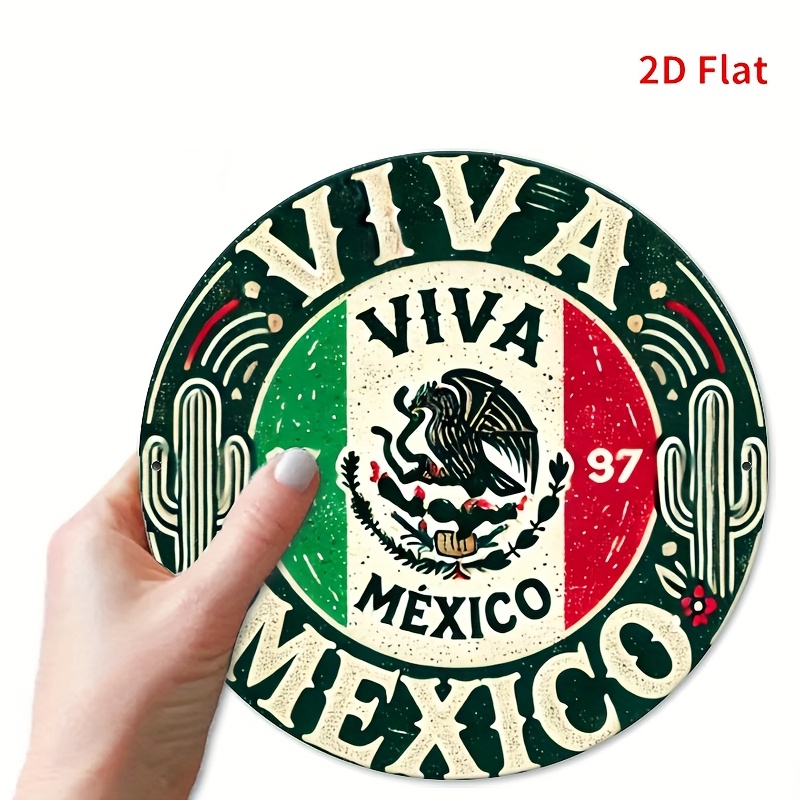 1pc Vintage 'Mexico' Round Met - Vintage Collectible Signs review and price