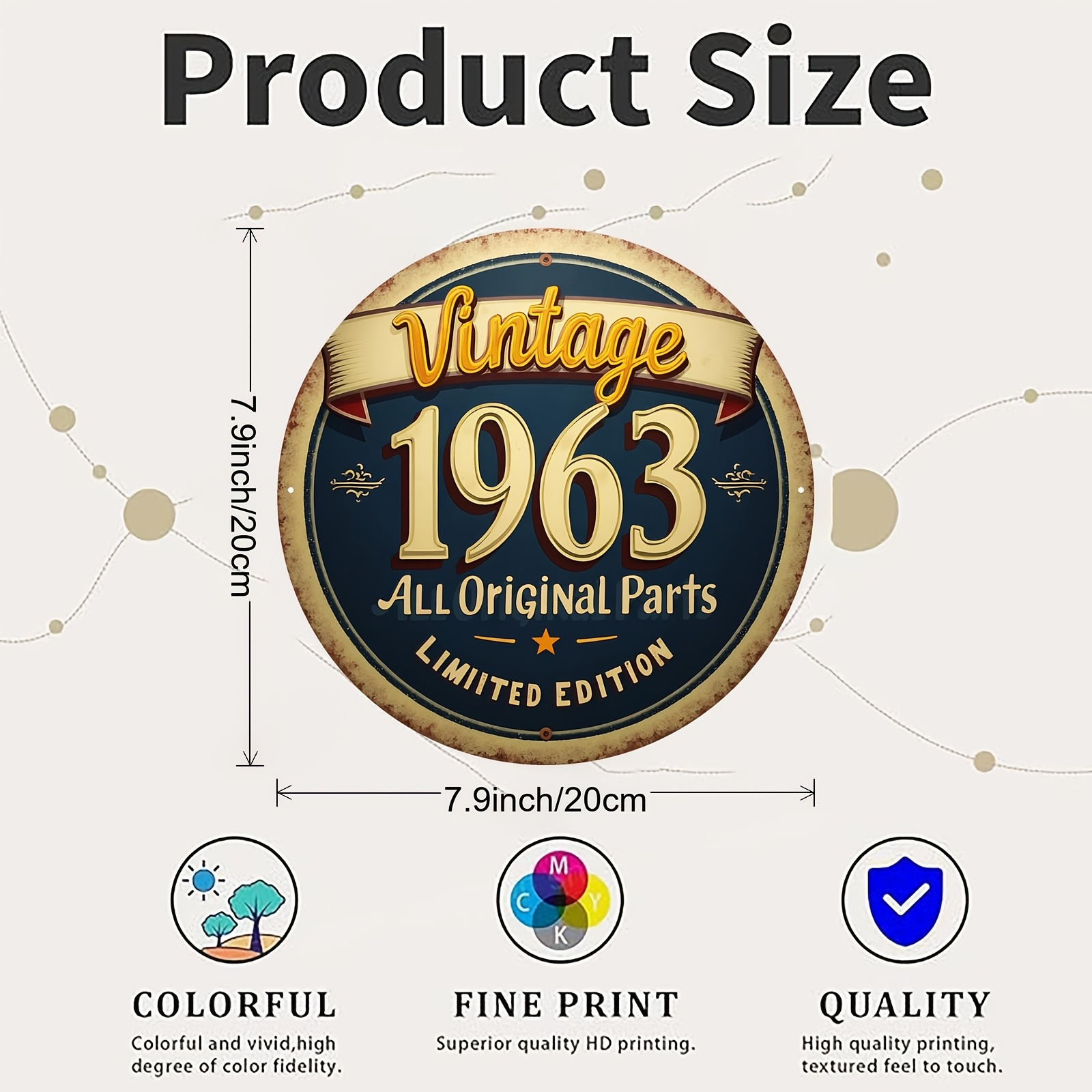 2D Flat - 1pc Vintage 1963 Alu - Vintage Collectible Signs review and price