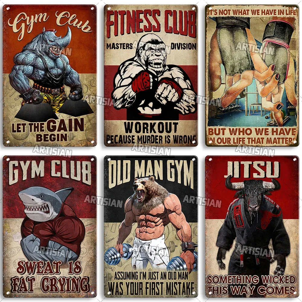 Old Man Gym Club Inspirational - Vintage Collectible Signs review and price