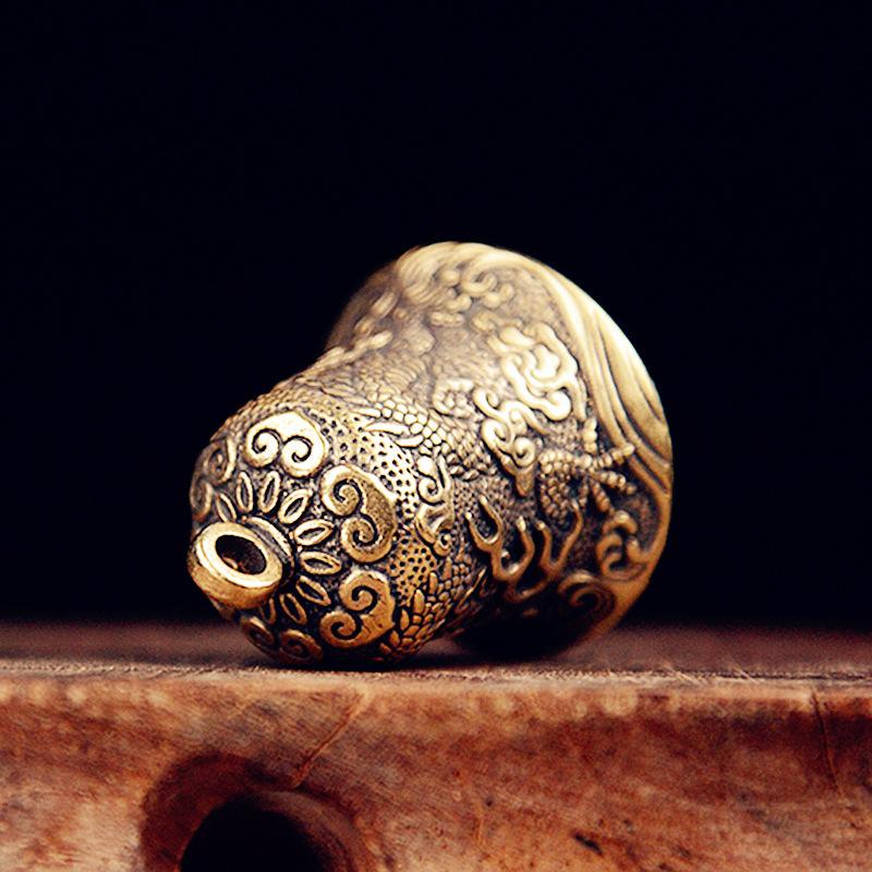 Vintage Brass Bell Carved Drag - Vintage Collectible Bells review and price
