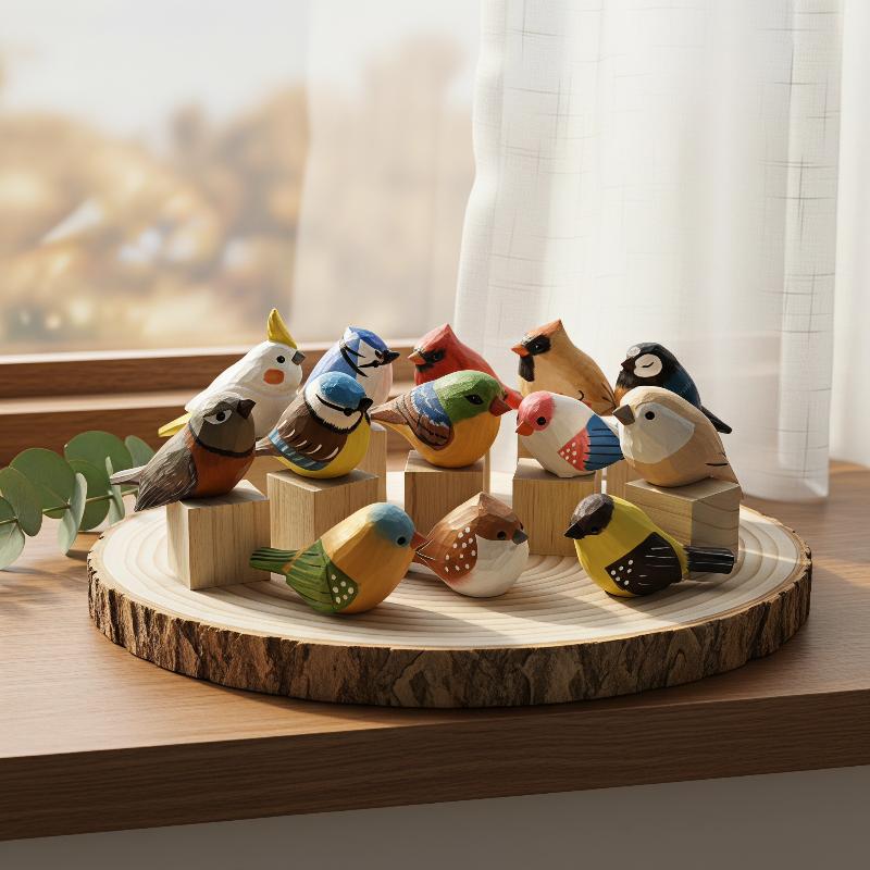 Kawaii Hand Carved Wooden Bird - Vintage Collectibles Store review and price