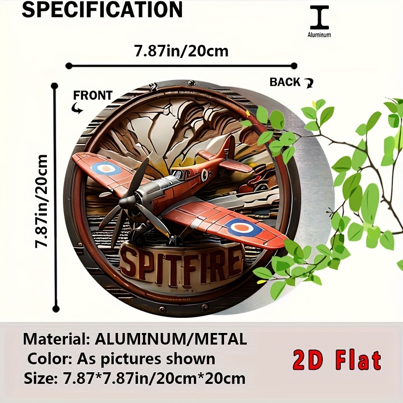 2D Flat - 1pc Vintage Spitfire - Vintage Collectible Signs review and price