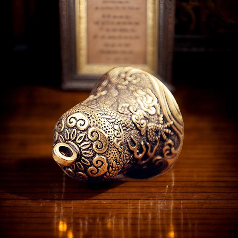 Vintage Brass Bell Carved Drag - Vintage Collectible Bells review and price