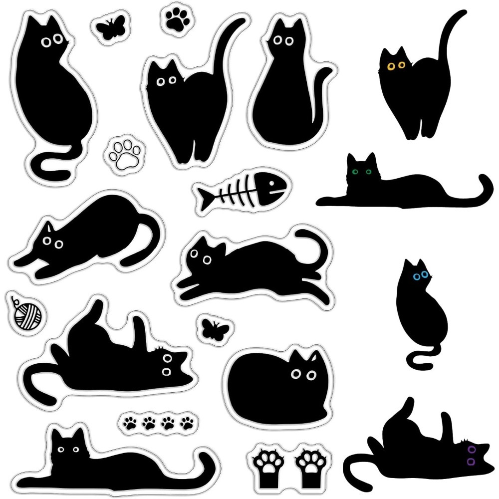 Black Cat Clear Rubber Stamps  - Vintage Collectible Magazines review and price