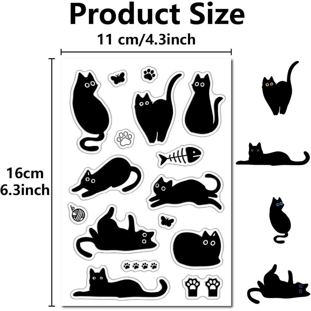 Black Cat Clear Rubber Stamps  - Vintage Collectible Magazines review and price